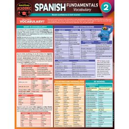 QuickStudy  Spanish Vocabulary Laminated Study Guide (9781572225503)