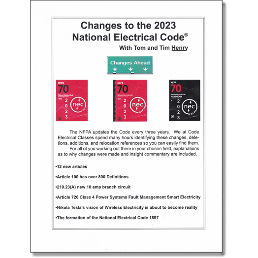 Changes to the 2023 National Electrical Code® Workbook