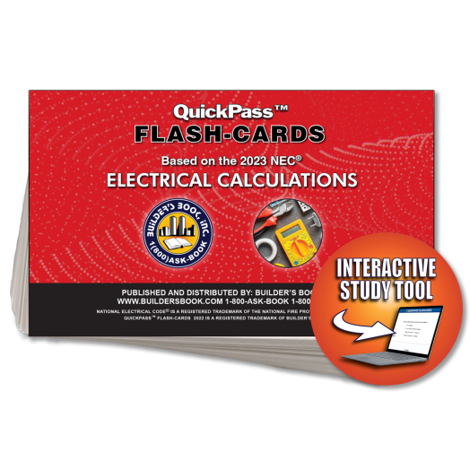 2023 NEC Electrical Calculation QuickPass Flash-Cards Online Access Key