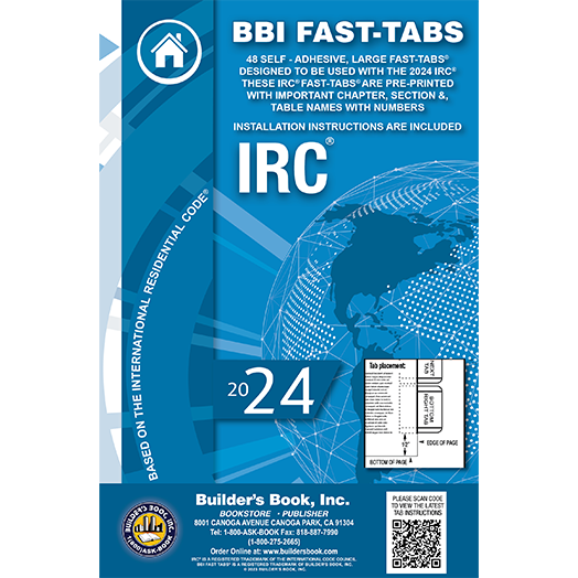 2024 International Codes CODES STANDARDS   2024 Irc Fast Tabs 