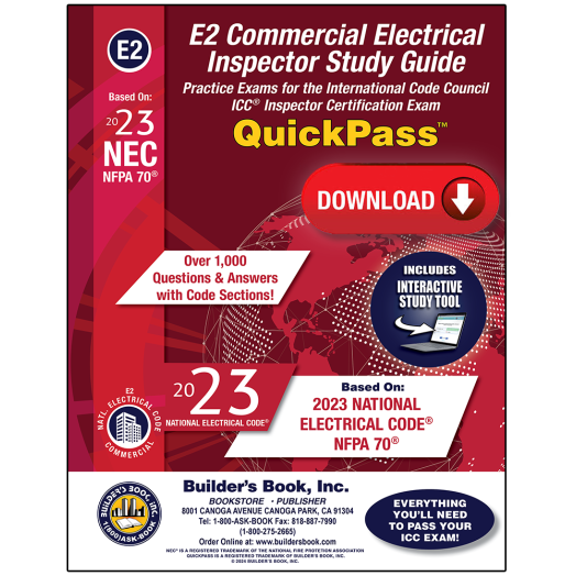 E2 Commercial Electrical Inspector QuickPass Online Study Tool Based On 2023 NFPA 70 - Access Key DOWNLOAD