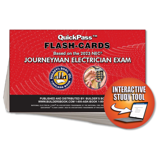 2023 NEC Journeyman Electrician Exam QuickPass Flash-Cards Online Access Key