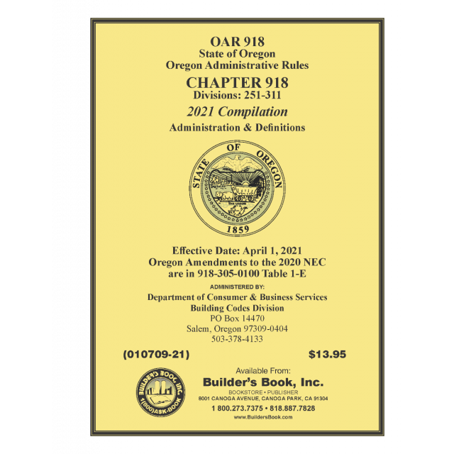 Buy 2021 Oregon Electrical Safety Law Chapter 479