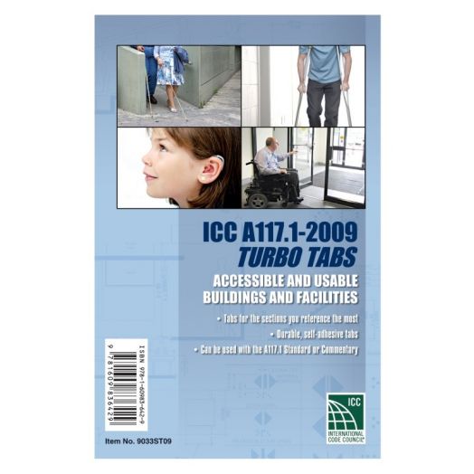 Icc A117 1 2009 Accessible Usable Buildings Facilities Turbo Tabs Builder S Book Inc Bookstore